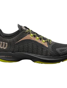 Hurakn Pro Padel Shoes Black / Lime Green / Falcon UK 11 - Wilson - FashionsVida