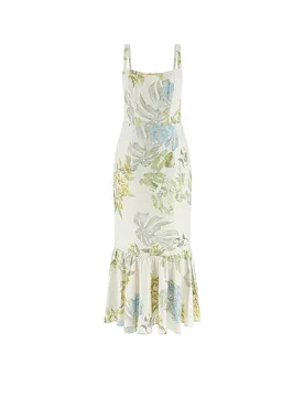 Guess Midivestido RORY crema XS - Guess - FashionsVida