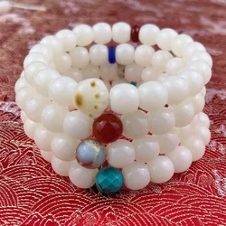 Natural Seed Barrel - , Bodhi Root Soft Single-Loop Bracelet, Unisex Buddhist Bead Jewelry