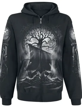 Kapuzenjacke - Naglfar - S bis 5XL - für Männer - Größe L - schwarz - Männer - male - Toxic Angel - FashionsVida