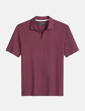 Marc O' Polo Shirt aus Baumwoll-Leinen-Mix Rot L - Marc O'Polo - FashionsVida