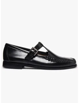 Womens Black Leather WEEJUN Mary Jane Shoe - Female - Black - EU 36 UK 3 - G.H.BASS - FashionsVida