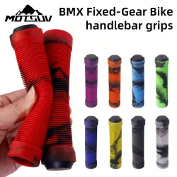 Piezas Cubiertas de agarre de manillar de bicicleta de goma blanda, diseño ergonómico antideslizante de dos tonos que se adapta a manillares de 138