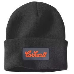 Bonnet Knit Cuffed Black One Size