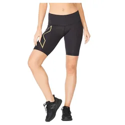 Leggings Corti Light Speed Mid Rise Black / Gold Reflective XL