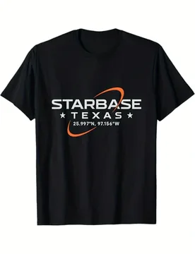 Texas Coordinates Shirt Boca Chica Starbase Minimal Science T-Shirt 100% Cotton O-Neck Short Sleeve Summer Casual Mens T-shirt - Aliexpress - FashionsVida