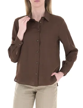 LINKS Camicia in lino MARRONE 42 - 2 LINKS - FashionsVida
