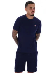 Navy Ash Micro Waffle Ringer T-Shirt - XS