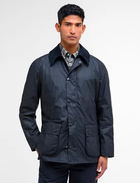 Chaqueta de hombre con cierre de cremallera y cuello de pana - Barbour - FashionsVida