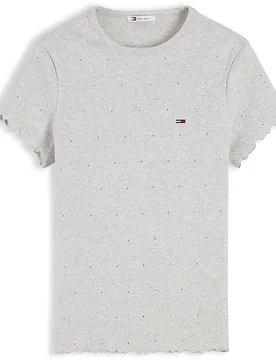 Maglietta A Maniche Corte Dw0dw23523 Ice Grey Heather S - Tommy Jeans - FashionsVida