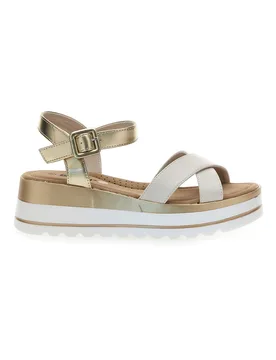 Sandali Beige e Platino Con Platform di 5,5 Cm 492 37 - Energy - FashionsVida