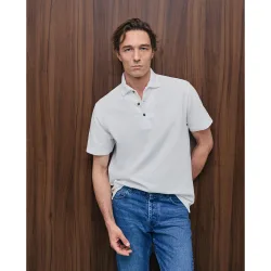 Polo de hombre manga corta pique camisero