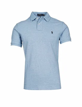 Polo Custom-Slim-Fit azul claro XL - Ralph Lauren - FashionsVida