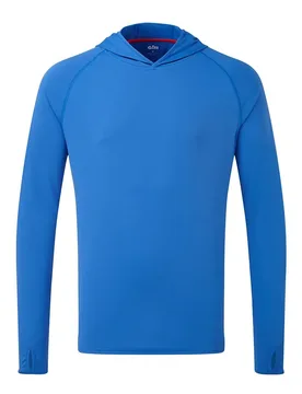 Tec Uv Hooded Long Sleeve T-shirt Blue 3XL Men - Gill - FashionsVida