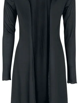 Cardigan - Overlay Hood - S bis 5XL - für Damen - Größe 4XL - schwarz - Frauen - female - Black Premium by EMP - FashionsVida