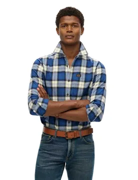 Camicia A Maniche Lunghe Vintage Lumberjack Rodrick Check Blue S - Superdry - FashionsVida
