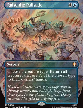 Raise the Palisade (Borderless Art Surge Foil) The Hobbit Commander - Magic: The Gathering - FashionsVida