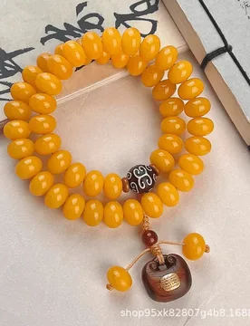 White Jade and Yellow Bodhi Multi-loop DIY Ruyi Lock 9-piece National Trend Ethnic Style Beaded Bracelet for Men - Aliexpress - FashionsVida
