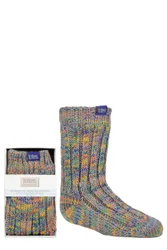 Boys and Girls 1 Pair Chunky Slipper Socks Multi 4-6 Years - Multi Coloured - Size: 4-6 Years