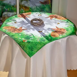 Pagen Mitteldecke "Hasen", 85x85cm