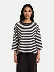 Sweatshirt mit Streifenmuster Mehrfarbig M