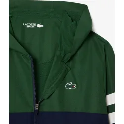 Chaqueta de hombre de tenis con capucha hidrófuga