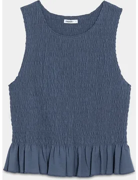 Top de mujer sin mangas con nido de abeja - Noon - FashionsVida