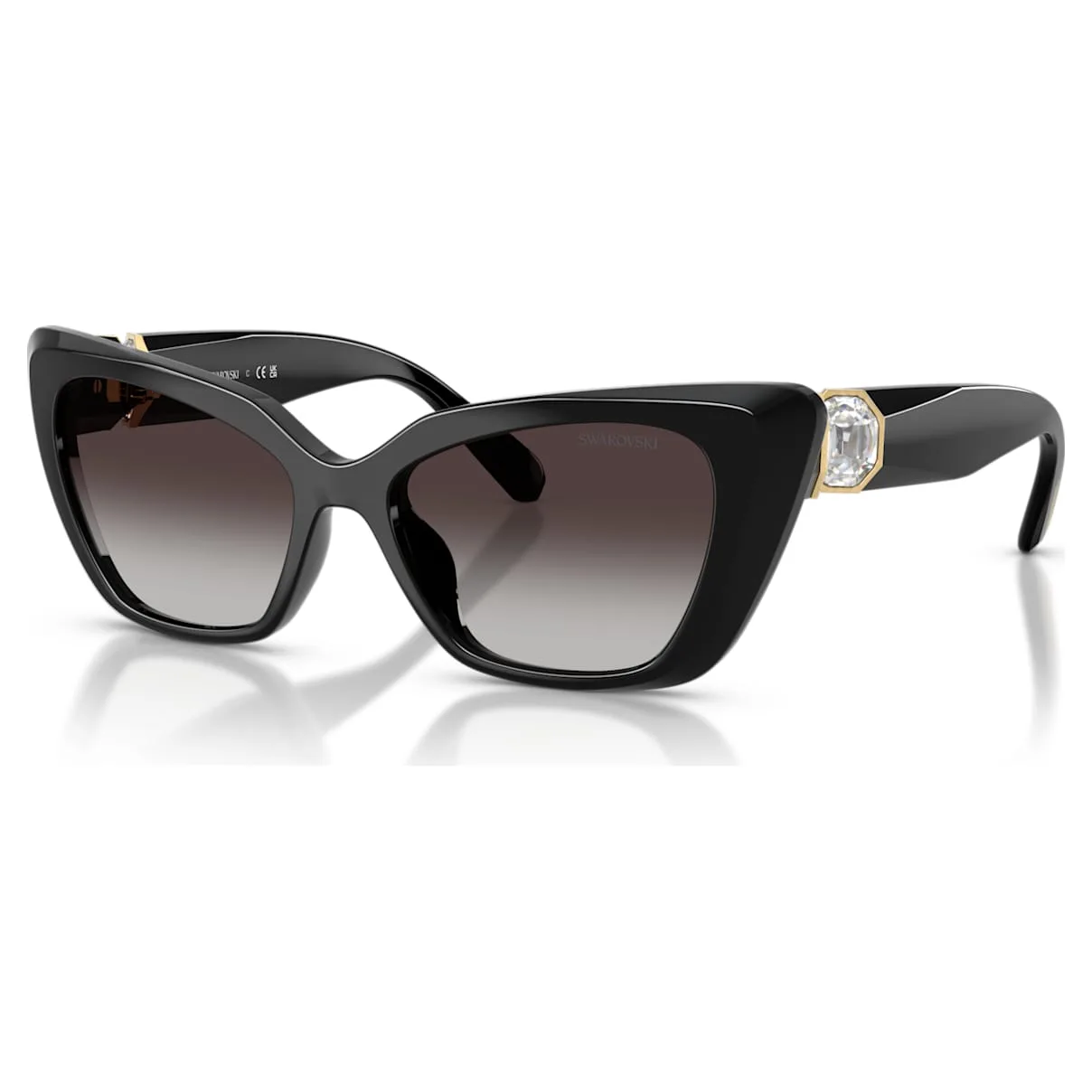 Occhiali da sole, Forma Cat-eye, SK6047, Neri OS - Swarovski - FashionsVida