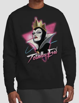 Unisex Snow White Evil Queen Totally Evil Sweatshirt, Black Size: Small - Black - Size: S - Disney - FashionsVida