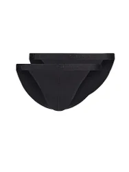 Slip 2er Pkg. COTTON RIB black schwarz L