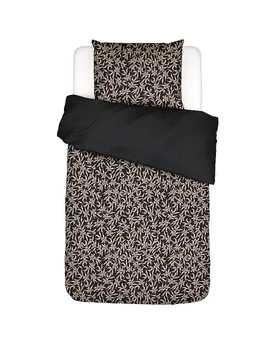 Satin Bettwäsche JULIETTE 70x90cm/140x200cm Almost Black schwarz baby - Essenza - FashionsVida