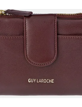 Monedero billetero cremallera en piel sedalina - Guy Laroche - FashionsVida
