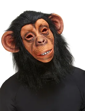 Affe Maske Schimpanse beige-schwarz - male - BESTER NOVELTY - FashionsVida