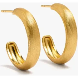 Pendientes de aro con baño de oro de 18 k