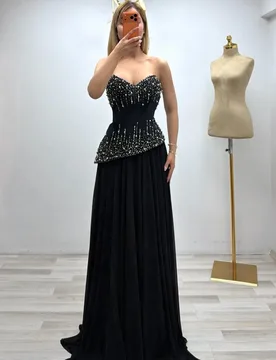 Customized Elegant Jersey Pleat Sequined A-line Sweetheart Long Prom Dresses Luxury 2025 Sparkle High Quality - Aliexpress - FashionsVida