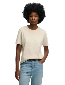 Maglietta A Maniche Corte Luxe Casual Relaxed Fit Peyote Beige XL - Superdry - FashionsVida