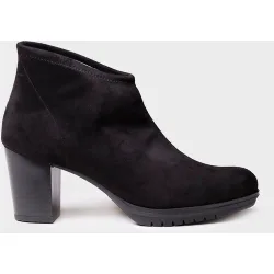 Botines de mujer de tacón con tejido de licra
