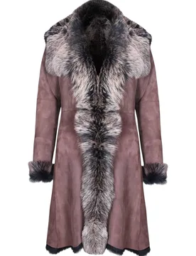 Women's Toscana Sheepskin Suede Trench Coat-Tbilisi in Dark Brown Size: 10 - Dark Brown - Size: 10 - Infinity Leather - FashionsVida