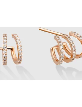 Gold & Roses - Pendientes Shewel de oro rosa y diamantes Gold & Roses - Gold & Roses - FashionsVida