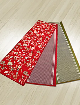 Pagen Küchenteppich rot-geblümt - 3Pagen - FashionsVida