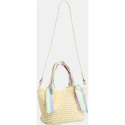 Bolso pequeño de paja de mujer