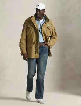 Parka de hombre de algodón con parches tallas grandes - Polo Ralph Lauren - FashionsVida