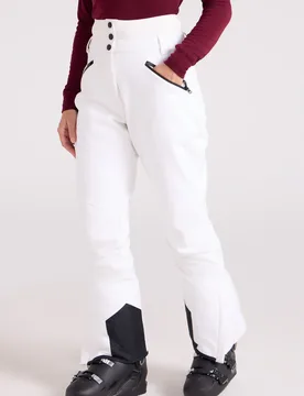Avalanche' Womens Ski Pants High Waist Warm Insulated Snow Proof Winter Trouser White - Size 8 Uk - Mountain Warehouse - FashionsVida