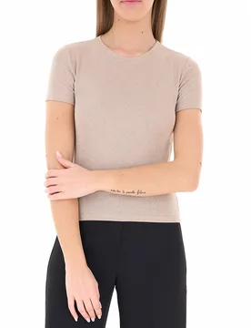 T-shirt a costine BEIGE M - Rinascimento - FashionsVida
