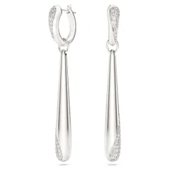 Orecchini pendenti e a cerchio Classica, Taglio Round, Bianchi, Argento Sterling OS