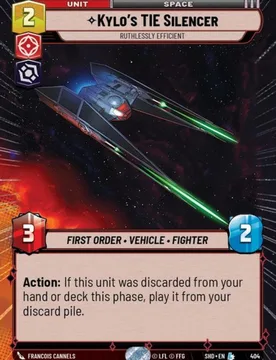 Kylo's TIE Silencer, Ruthlessly Efficient (Hyperspace Foil) - Star Wars: Unlimited - FashionsVida