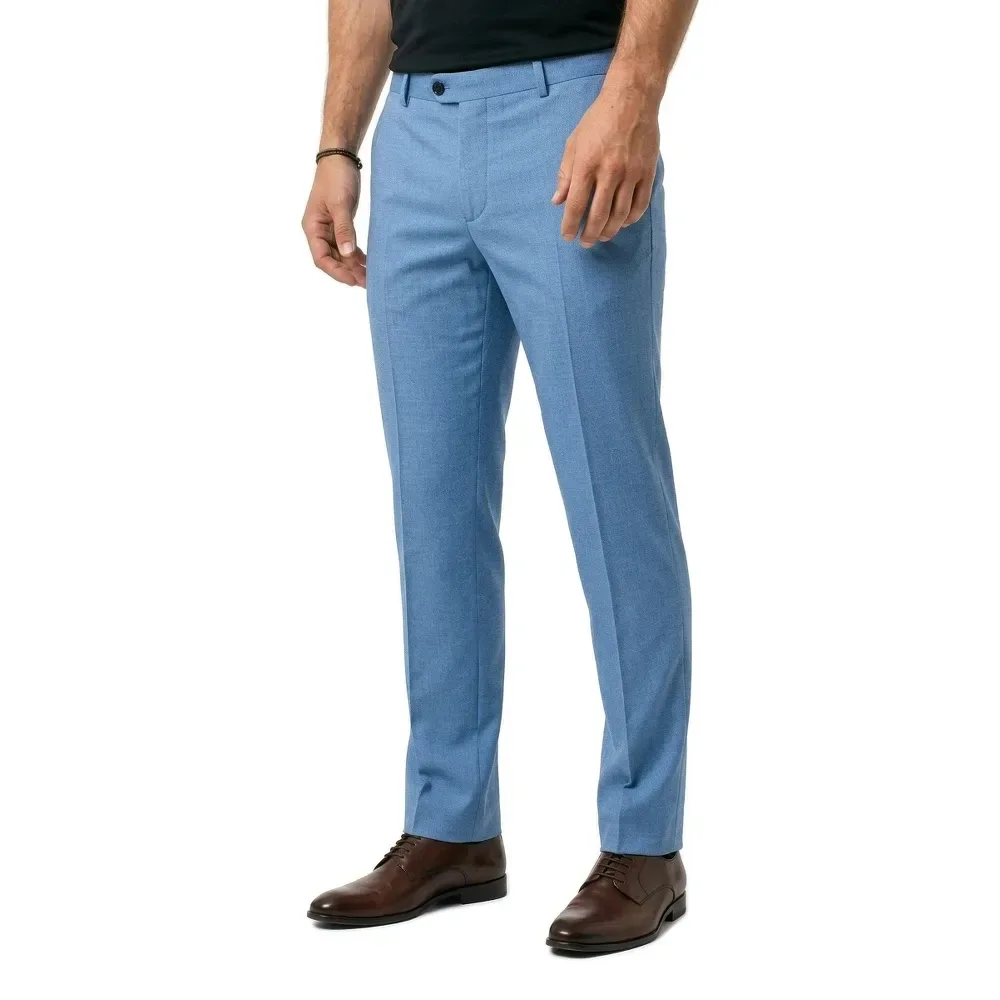 Pantaloni Eleganti Neil Slim Fit Light Blue 50 - Selected - FashionsVida