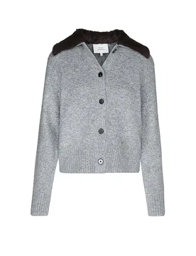Monari Cardigan DOFUR grigio 38 - monari - FashionsVida