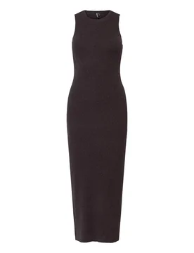 PCMELVIA SL O-NECK ANKL KNIT DRESS female - XS - FashionsVida