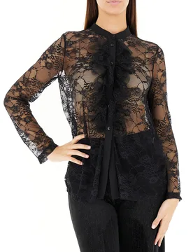 RINASCIMENTO Blusa in pizzo NERO M - Rinascimento - FashionsVida